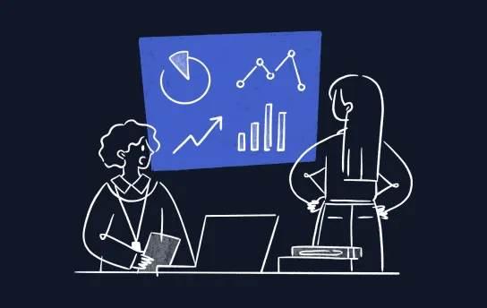 Illustration showing no-code web scraping tools for leads and market data
