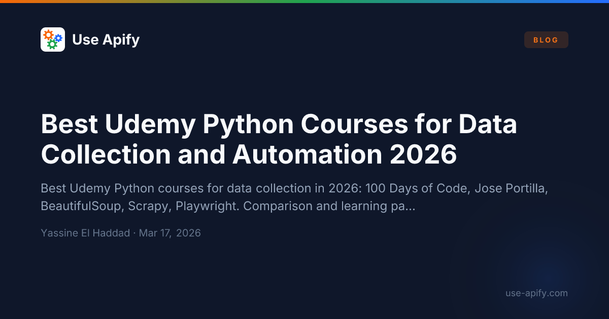 Best Udemy Python Courses for Data Collection and Automation 2026 | Use ...