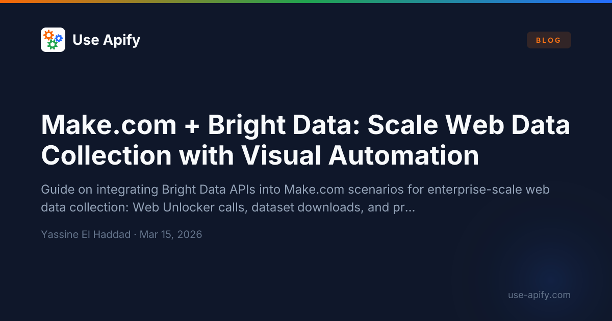 Make.com + Bright Data: Scale Web Data Collection with Visual ...