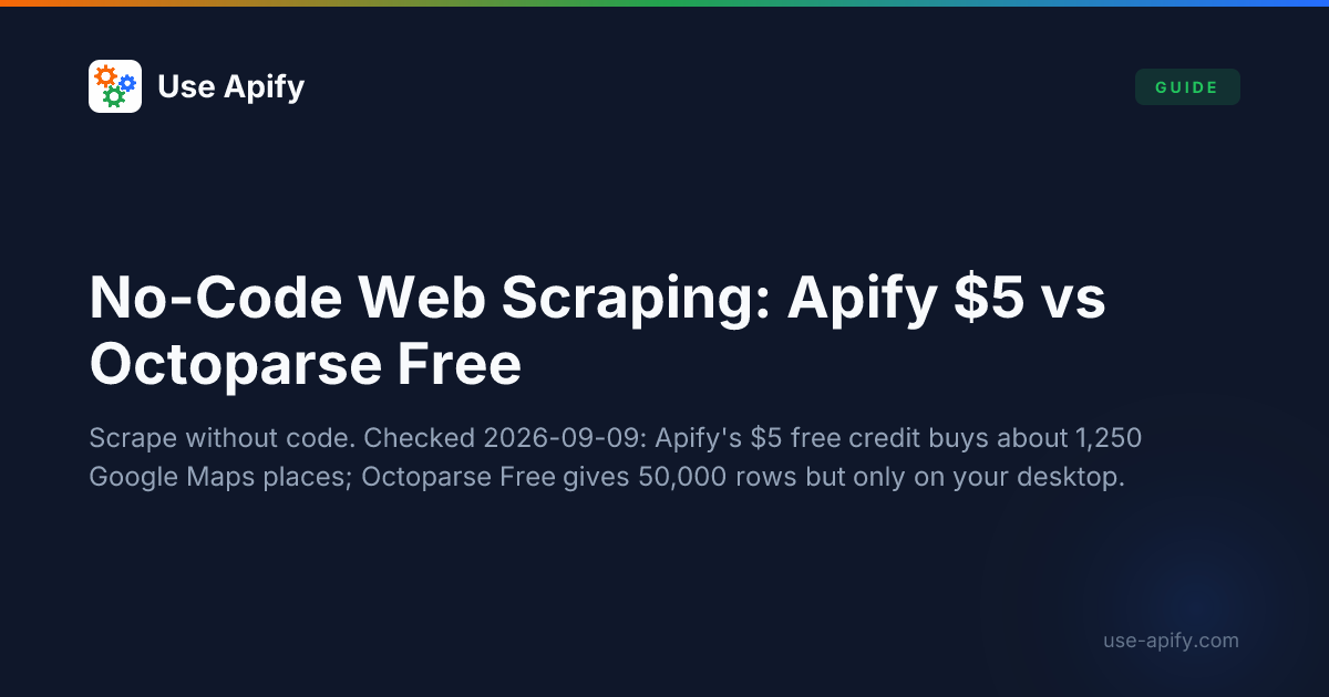 No-Code Web Scraping Learning Path: From Click to Data | Use Apify