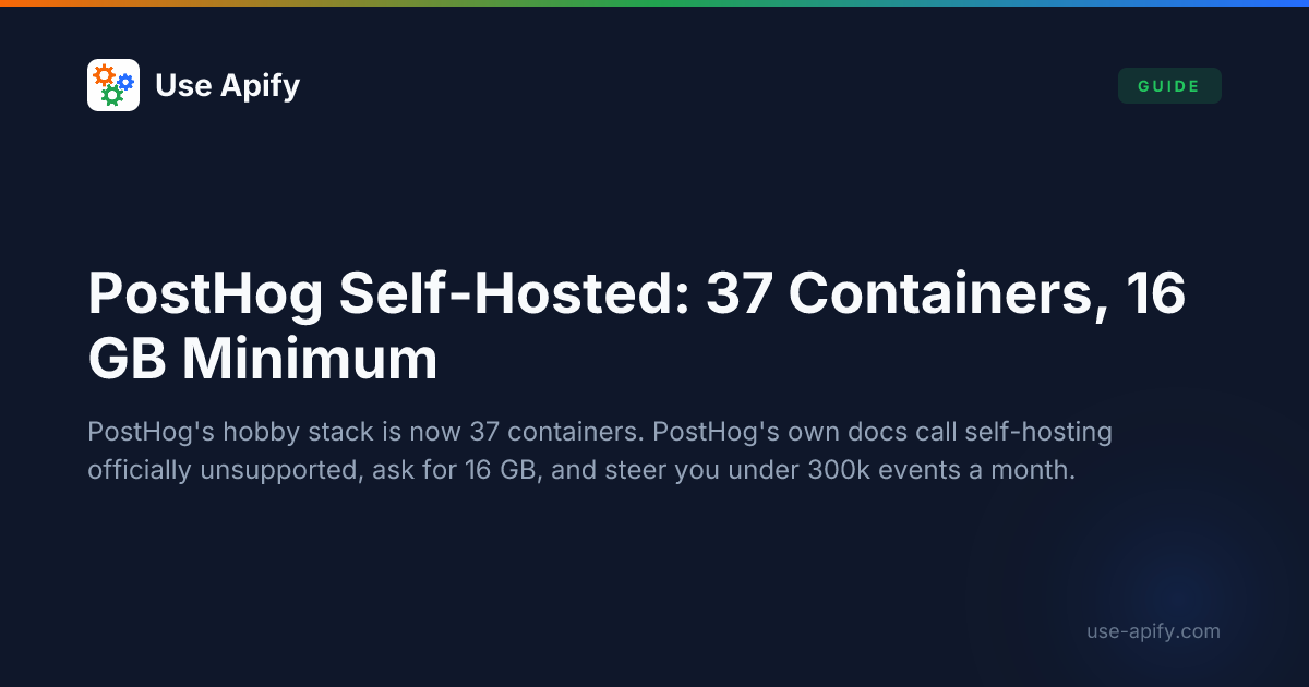 Self-Host PostHog on Liquid Web (Docker Compose, 2026) | Use Apify