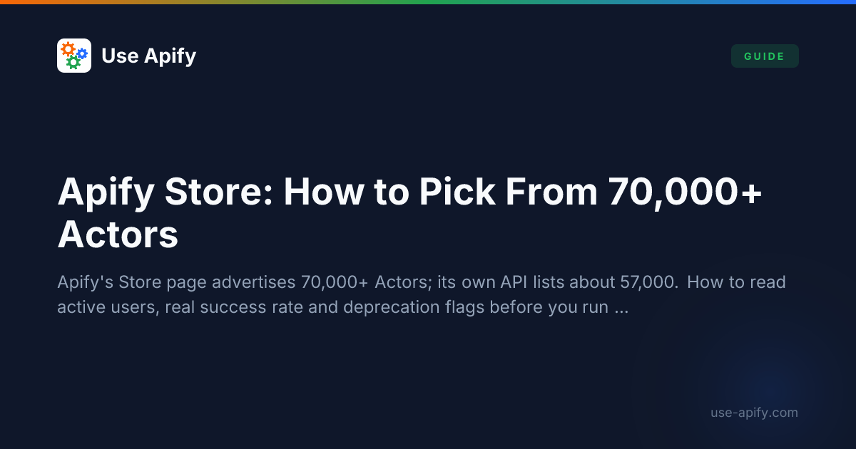Apify Store: Browse 30,000+ Web Scraping Tools & Actors | Use Apify